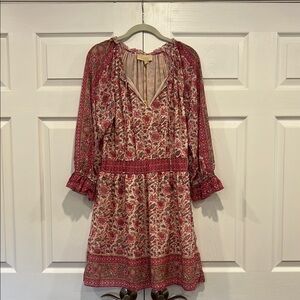 love the label Tippy Border Dress Pink Floral Womens Size Large